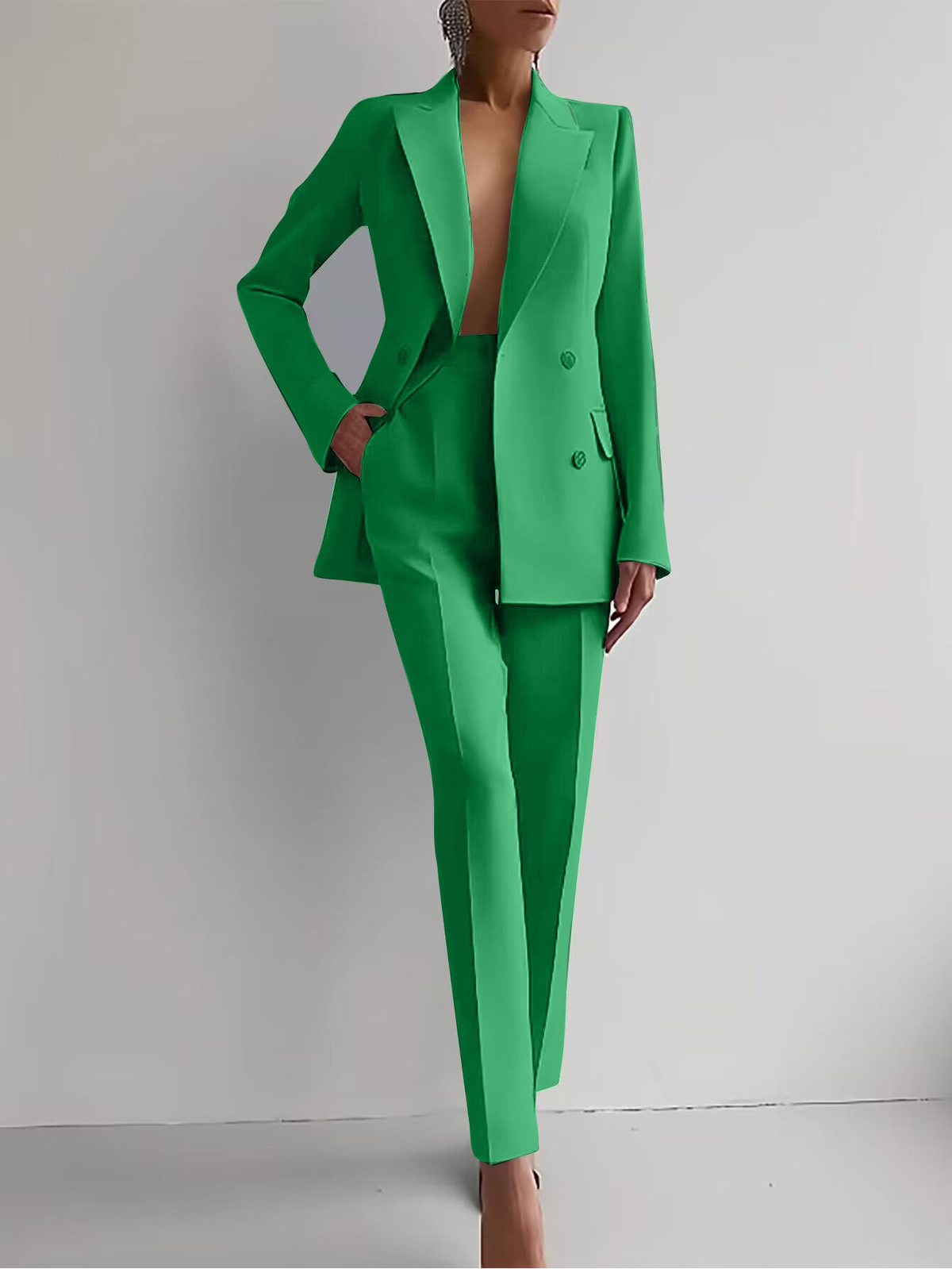 Women's Double-Breasted Trouser Suit