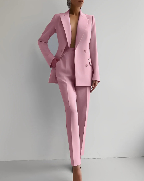 Women's Double-Breasted Trouser Suit