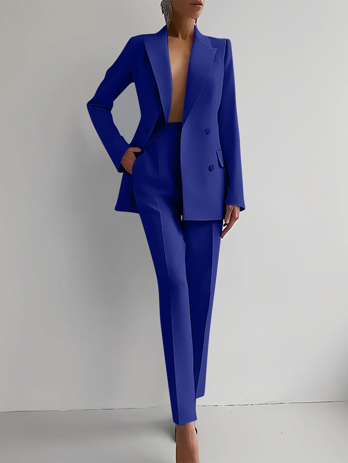 Women's Double-Breasted Trouser Suit