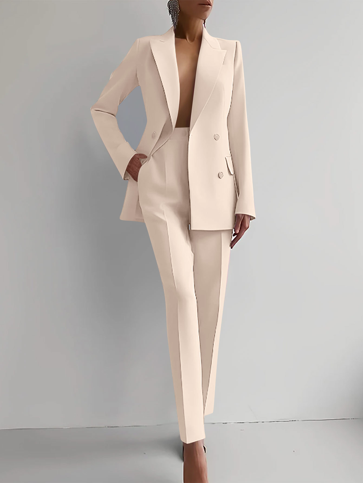 Women's Double-Breasted Trouser Suit