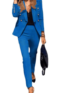 Women's Double-Breasted Two-Piece Suit