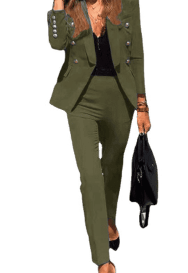 Women's Double-Breasted Two-Piece Suit