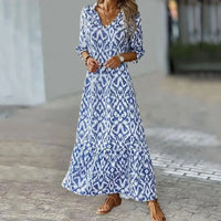 Women's Effortless Boho Casual Maxi Dress in Long Summer Style
