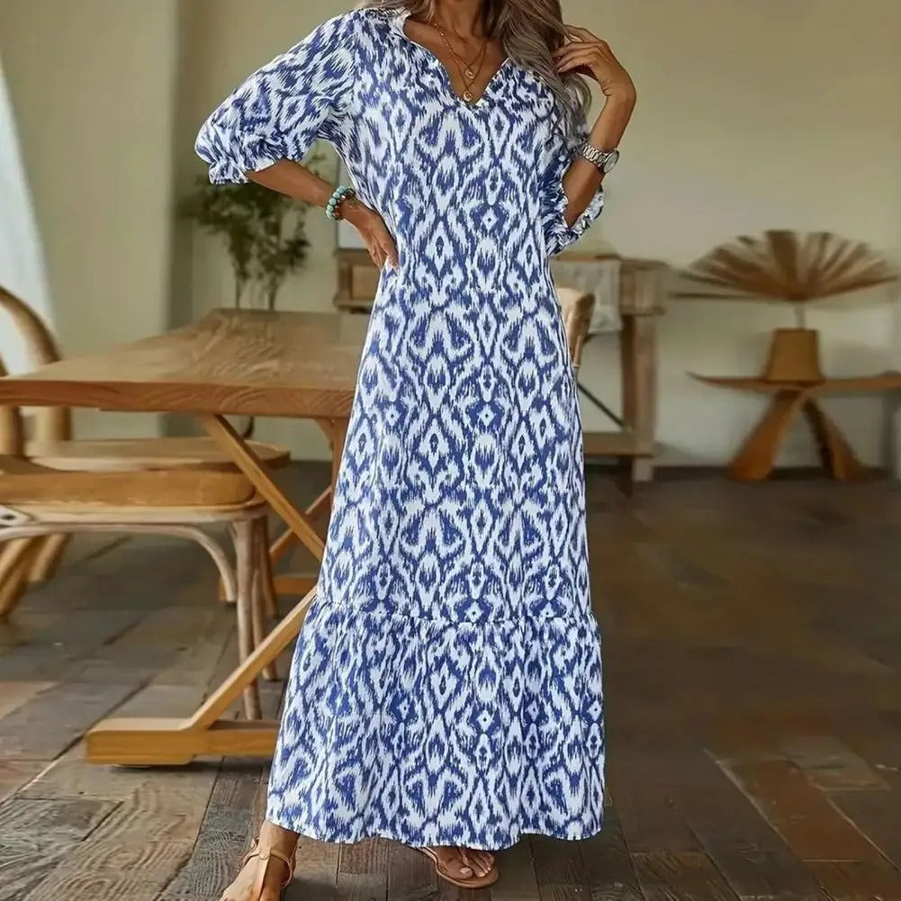 Women's Effortless Boho Casual Maxi Dress in Long Summer Style
