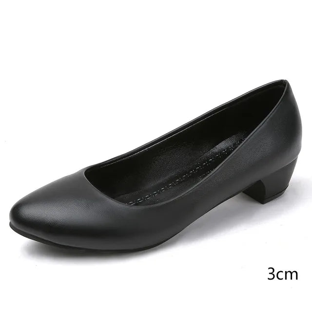 Women's Elegant Black Orthopedic Pumps with Cushioned Support