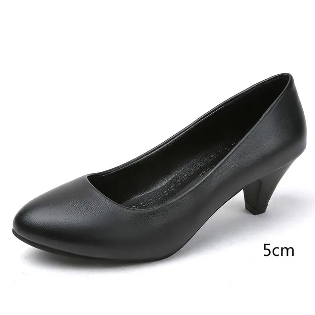 Women's Elegant Black Orthopedic Pumps with Cushioned Support