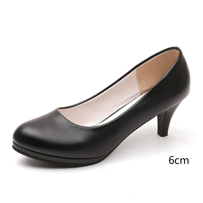 Women's Elegant Black Orthopedic Pumps with Cushioned Support