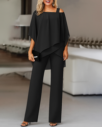 Women's Elegant Cold-Shoulder 2-Piece Set