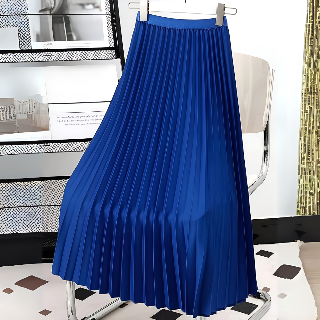 Women's Elegant Pleated Midi Skirt
