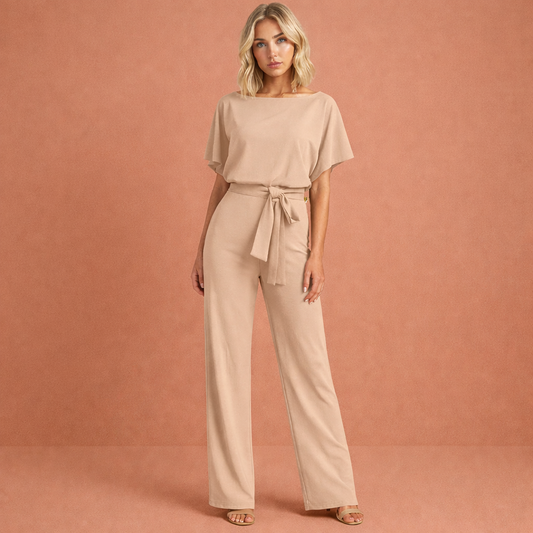 Women's Elegant Two-Piece Belted Set