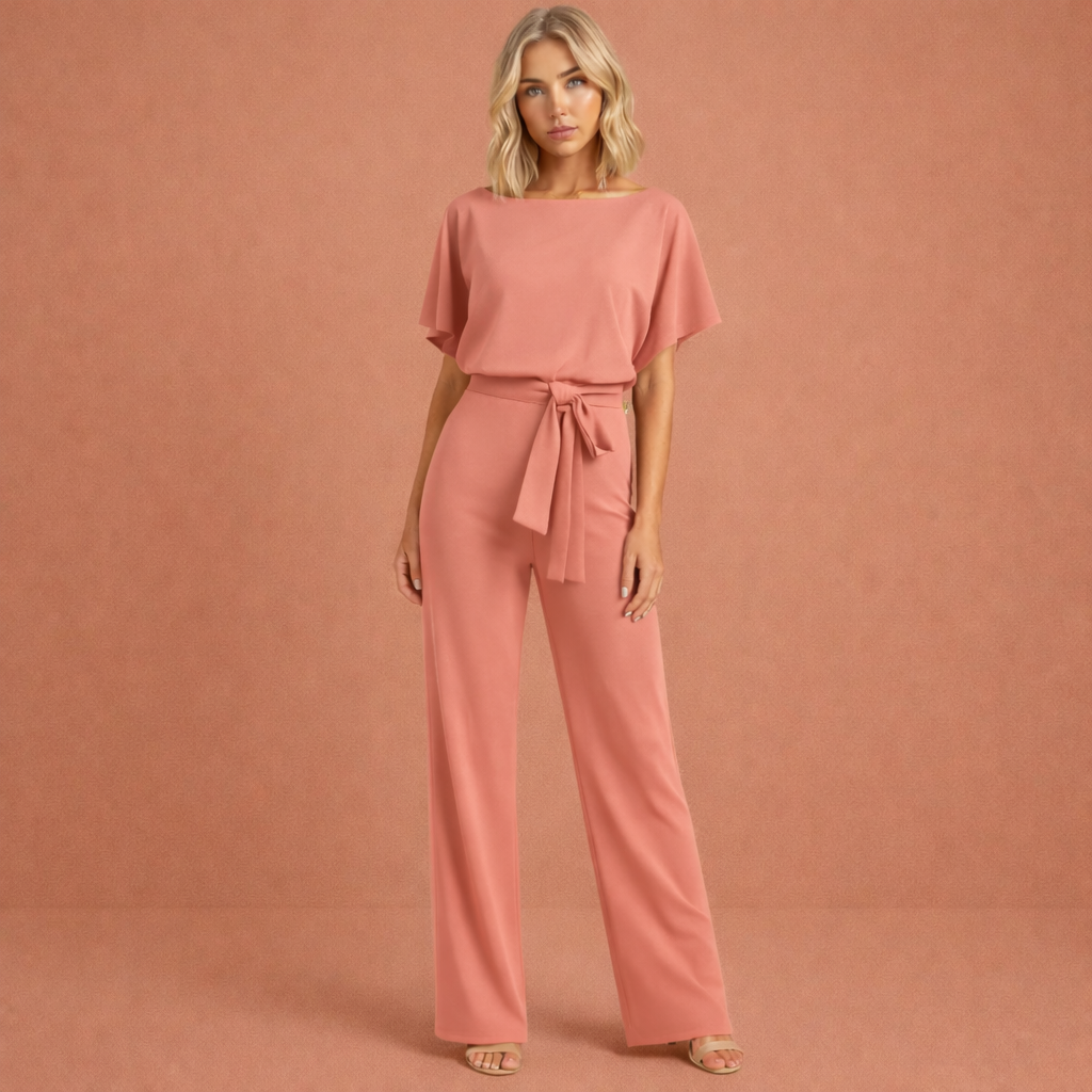 Women's Elegant Two-Piece Belted Set