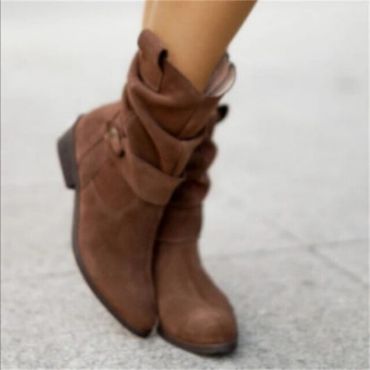 Women's Faux Suede Slouch Ankle Boots