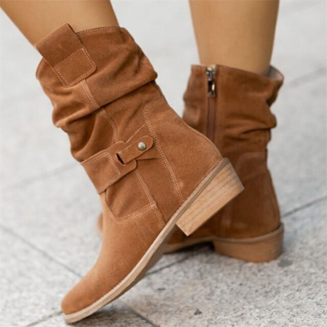Women's Faux Suede Slouch Ankle Boots