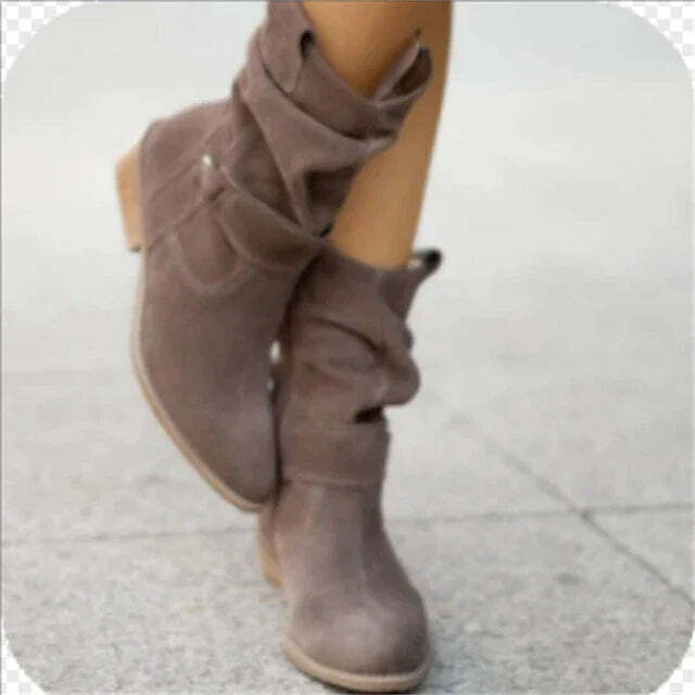 Women's Faux Suede Slouch Ankle Boots