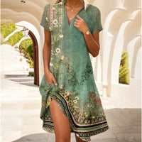 Women's Floral Shirt Mini Dress