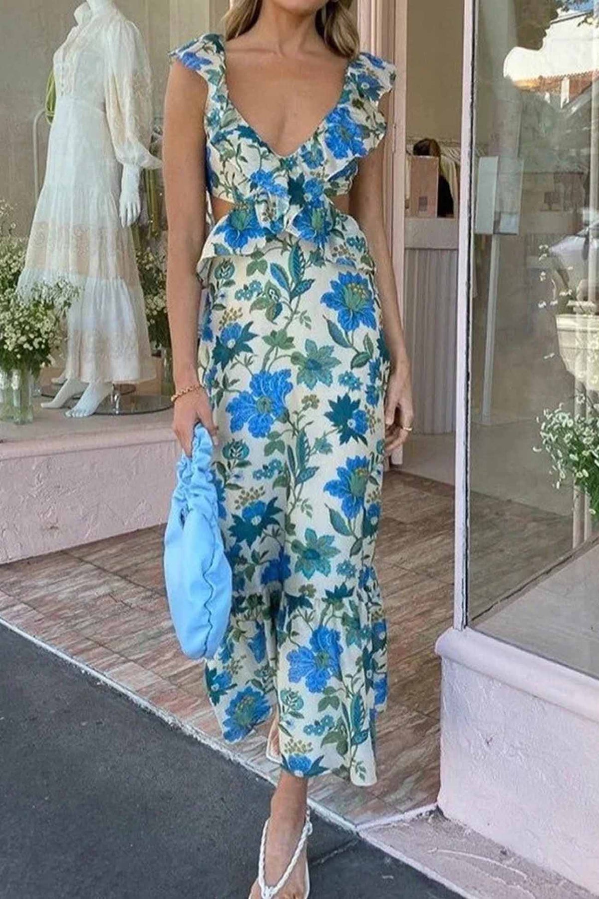 Women's Floral Summer Maxi Dress