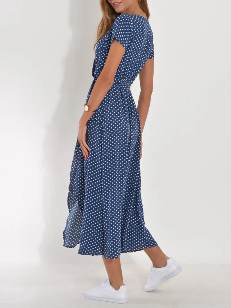 Women's Floral Wrap Midi Dress