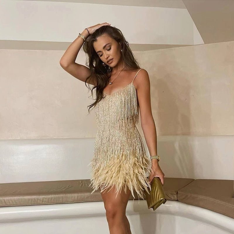 Women's Fringe Mini Dress