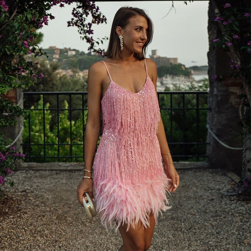 Women's Fringe Mini Dress