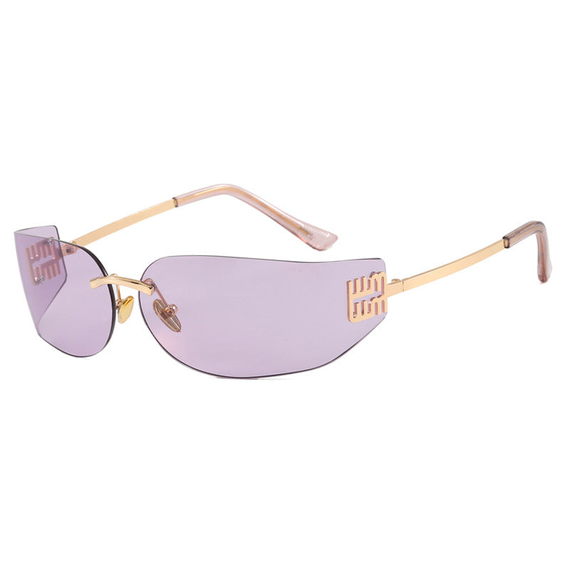 Women's Futuristic Designer Sunglasses with Unique Frame and UV Protection