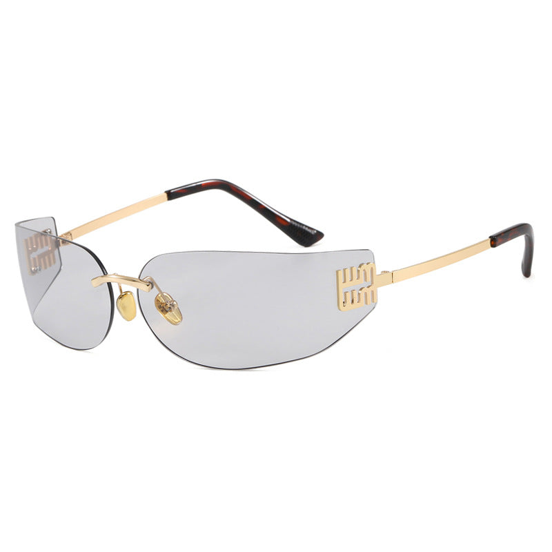 Women's Futuristic Designer Sunglasses with Unique Frame and UV Protection