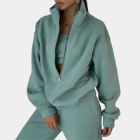 Women's Half-Zip Sweatshirt and Joggers Set