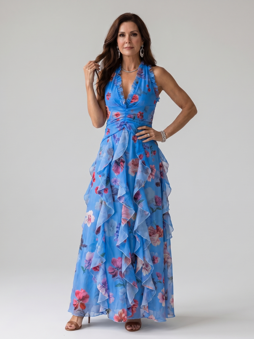 Women's Halter Neck Maxi Dress