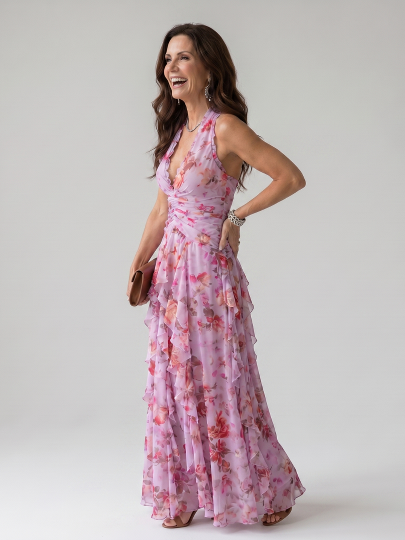 Women's Halter Neck Maxi Dress