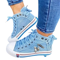 Women's High-Top Denim Sneakers
