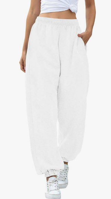 Women's High-Waisted Baggy Sweatpants - Loose Fit for Freedom of Movement and a Casual Look