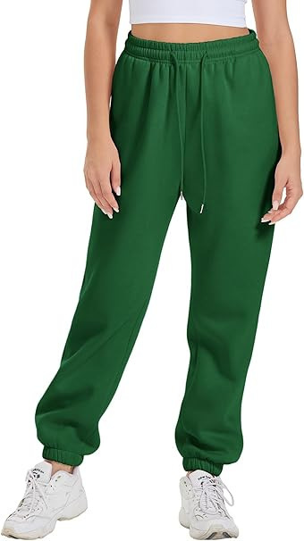 Women's High-Waisted Baggy Sweatpants - Loose Fit for Freedom of Movement and a Casual Look