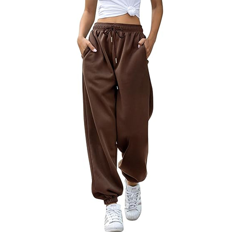 Women's High-Waisted Baggy Sweatpants - Loose Fit for Freedom of Movement and a Casual Look