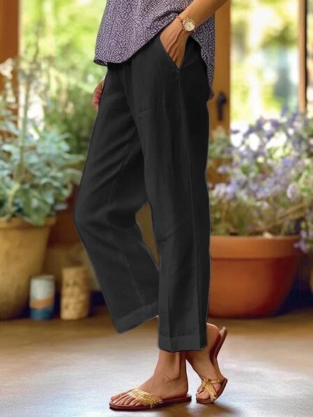 Women's High-Waisted Cropped Trousers