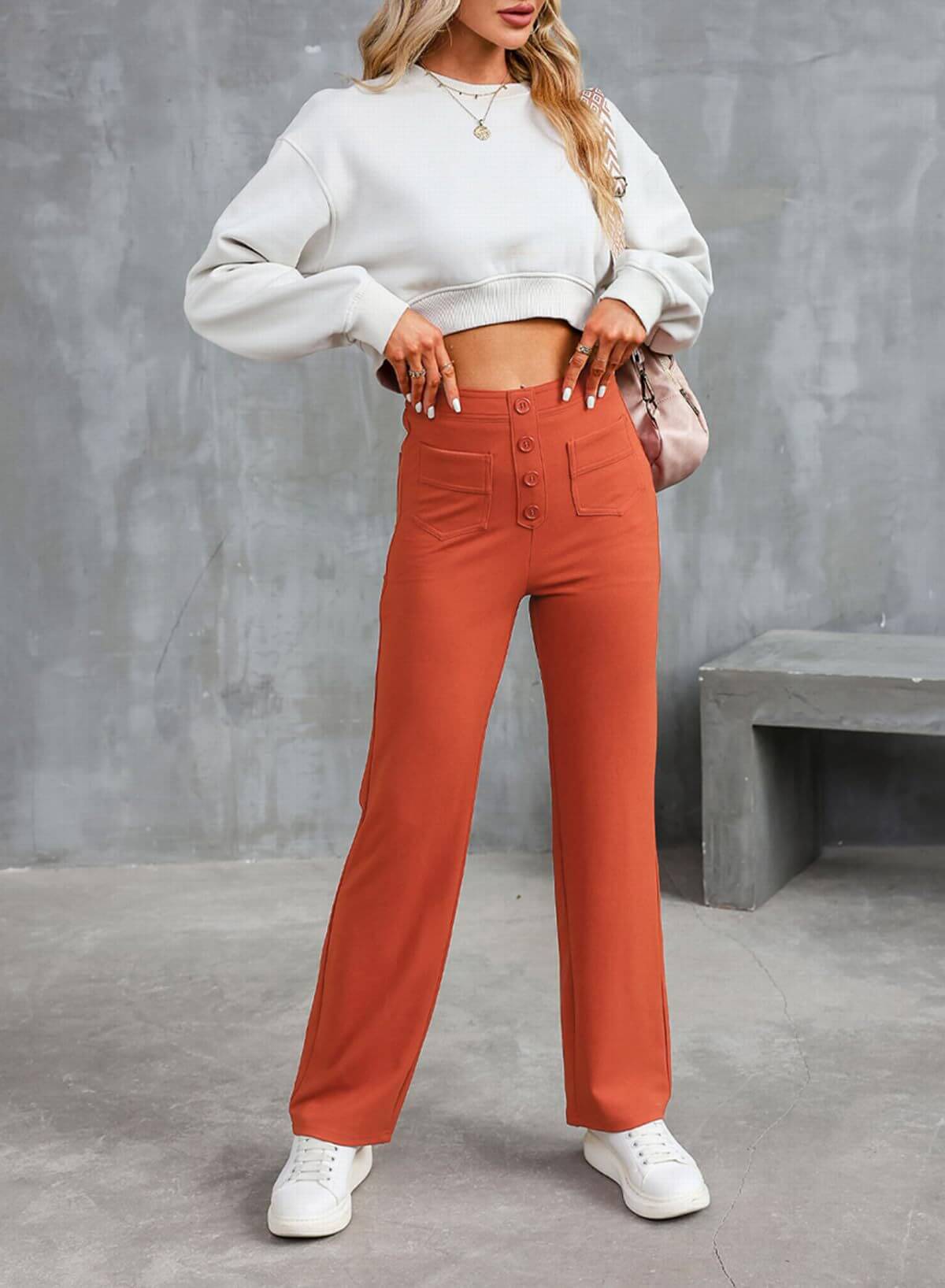 Women's High-Waisted Trousers