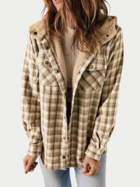 Women's Hooded Plaid Jacket