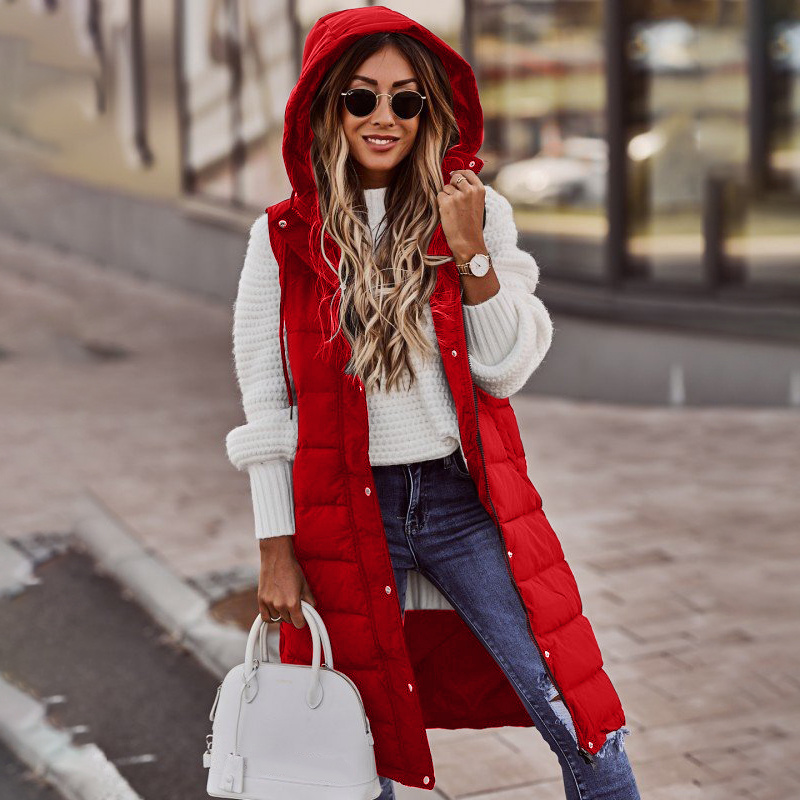Women's Hooded Quilted Puffer Vest