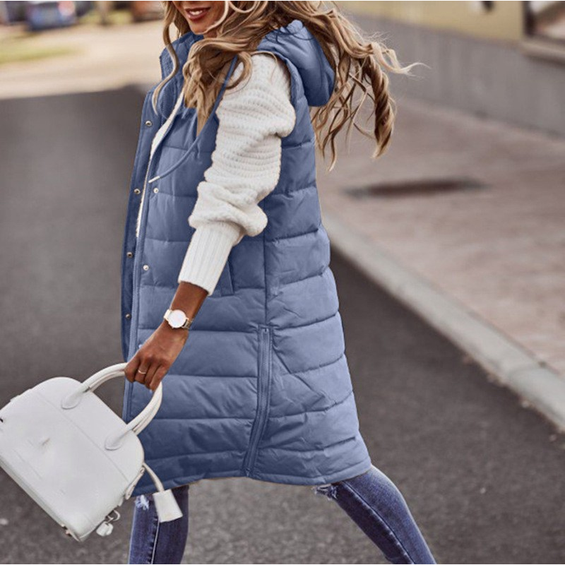 Women's Hooded Quilted Puffer Vest