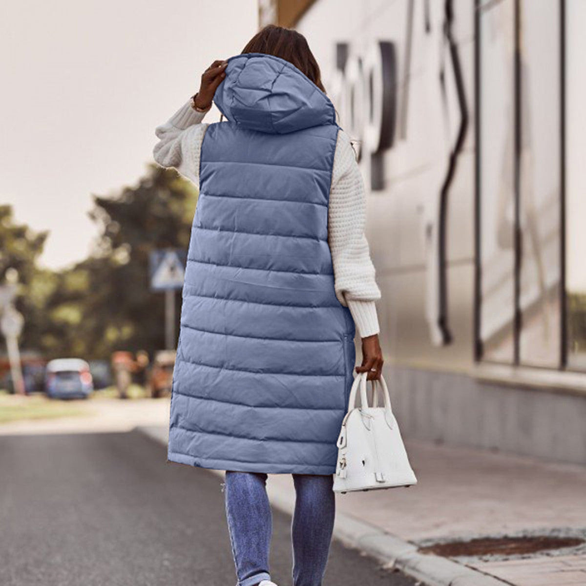 Women's Hooded Quilted Puffer Vest