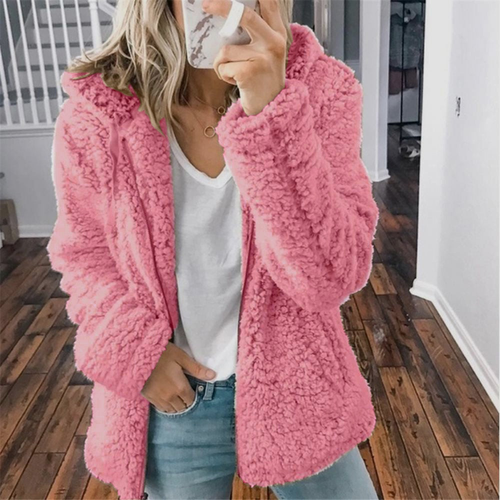 Women's Hooded Zip-Up Casual Jacket