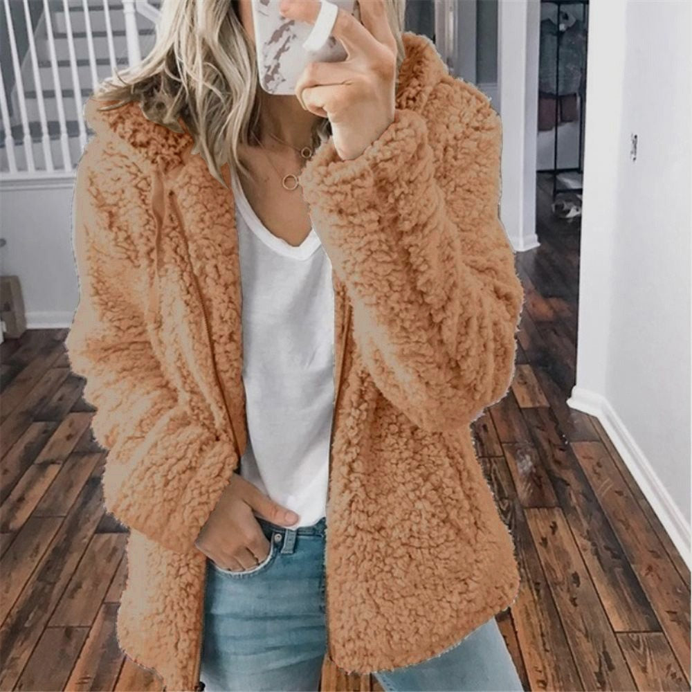 Women's Hooded Zip-Up Casual Jacket