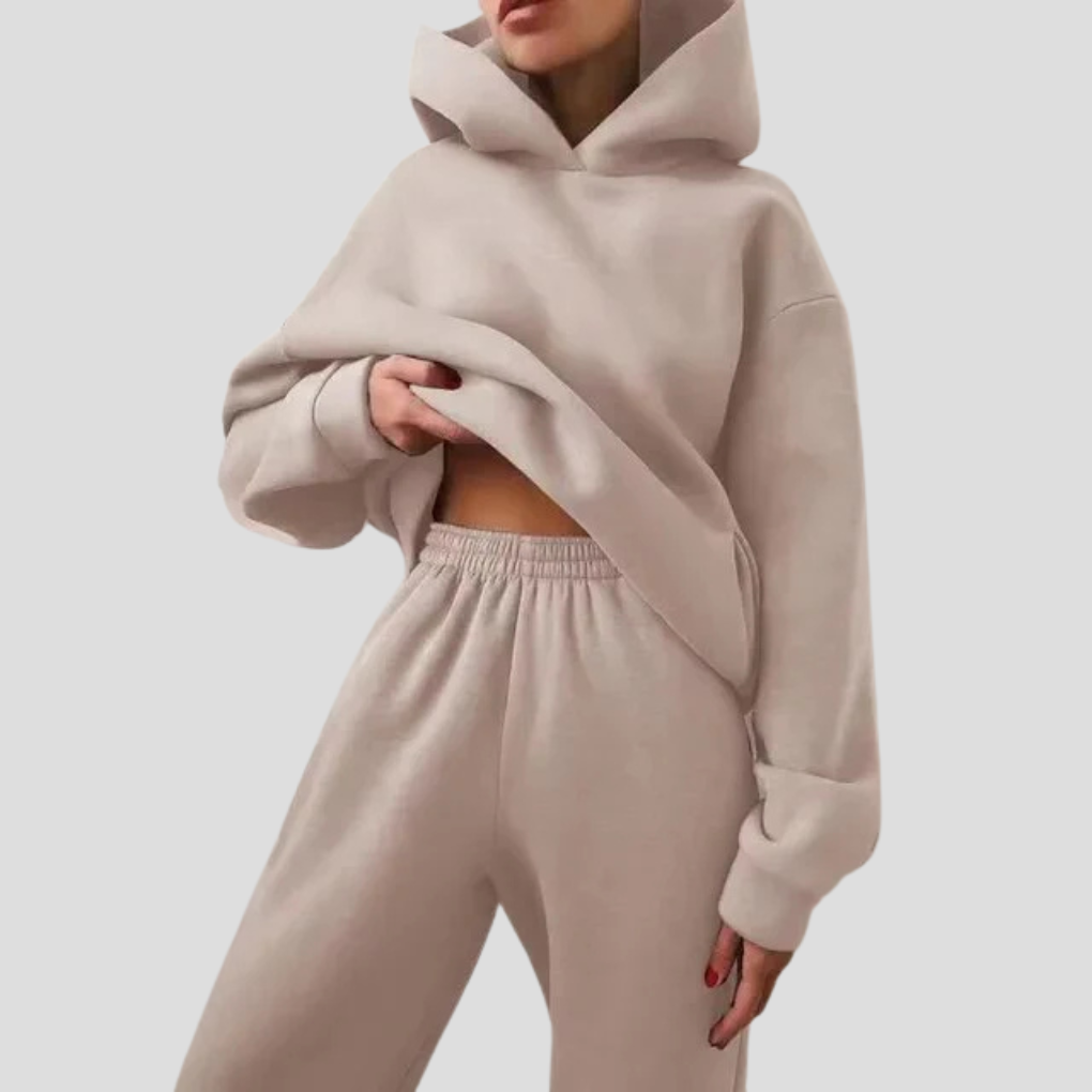 Women's Hoodie and Sweatpants Set – Comfortable Winter Loungewear