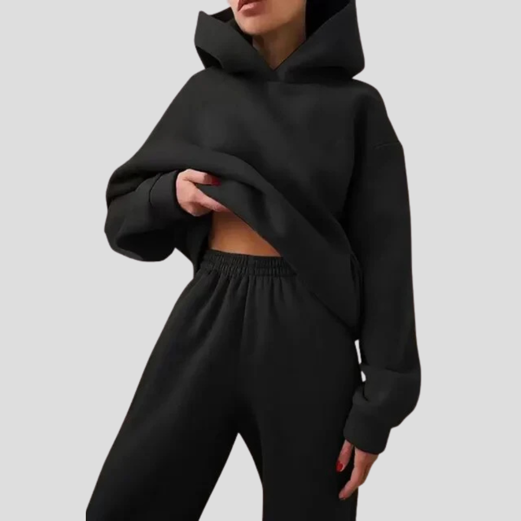Women's Hoodie and Sweatpants Set – Comfortable Winter Loungewear