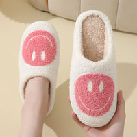 Women's Indoor Slippers with Smiley Face Pattern and Soft Lining