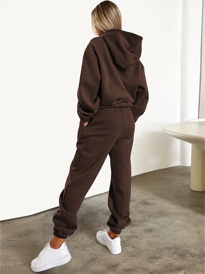 Women's Knit Athleisure Hoodie and Jogger Set