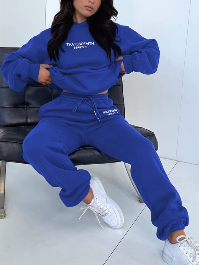 Women's Knit Athleisure Hoodie and Jogger Set