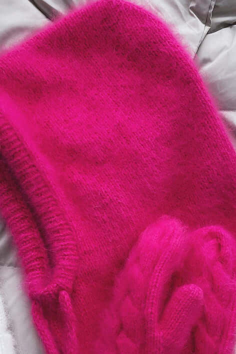 Women's Knitted Balaclava Hood - Warm Winter Scarf