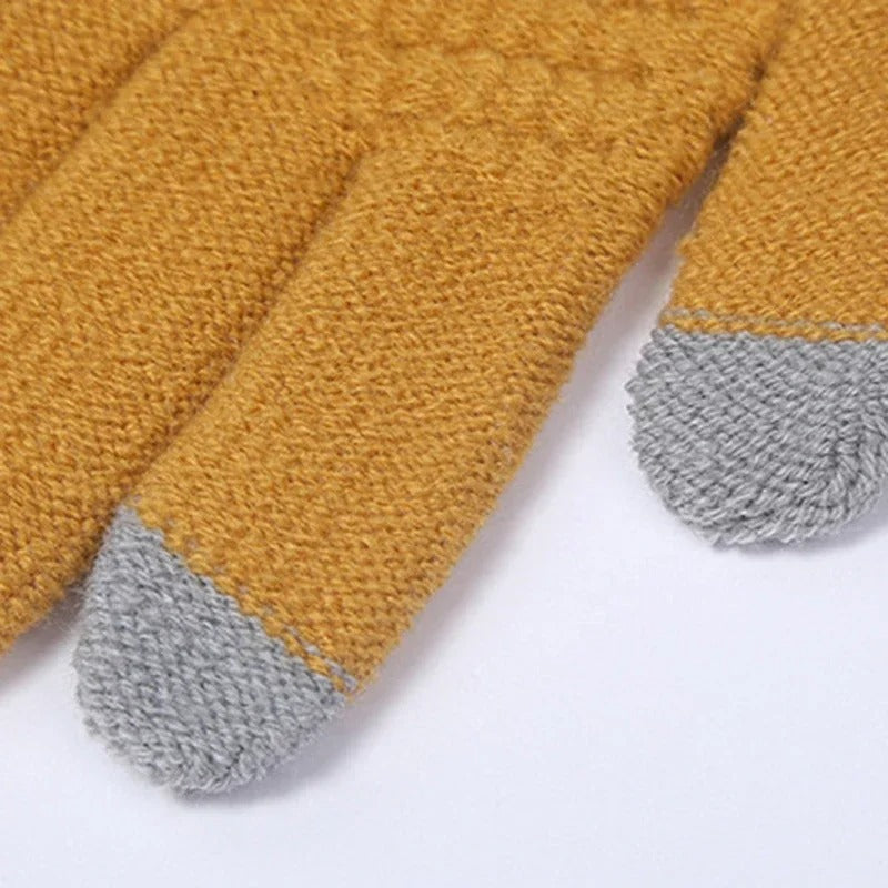 Women's Knitted Cashmere Winter Gloves