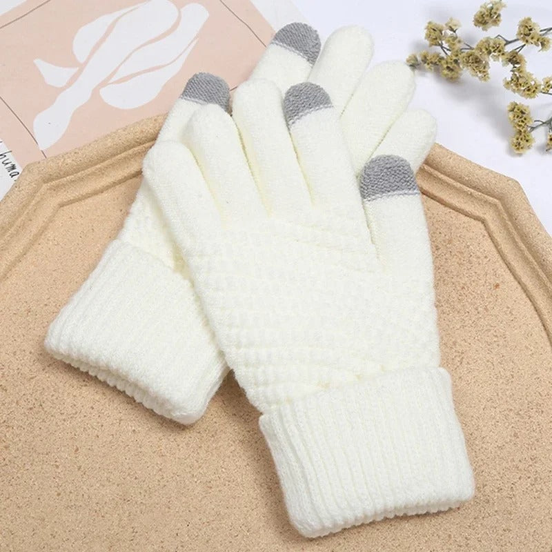 Women's Knitted Cashmere Winter Gloves