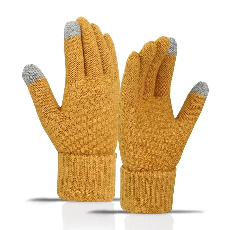 Women's Knitted Cashmere Winter Gloves
