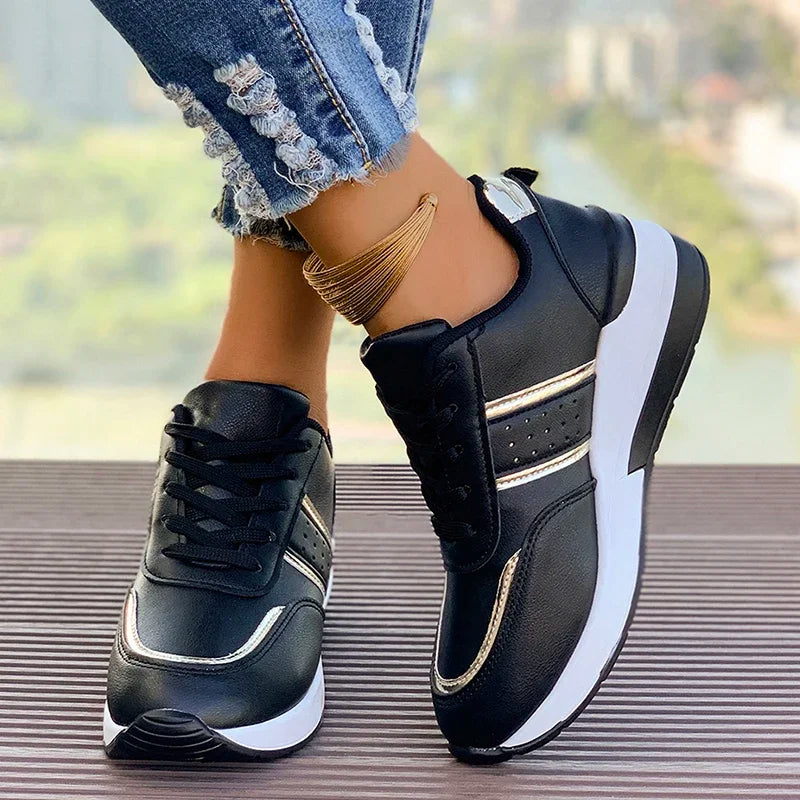 Women's Lace-Up Colorblock Sneakers